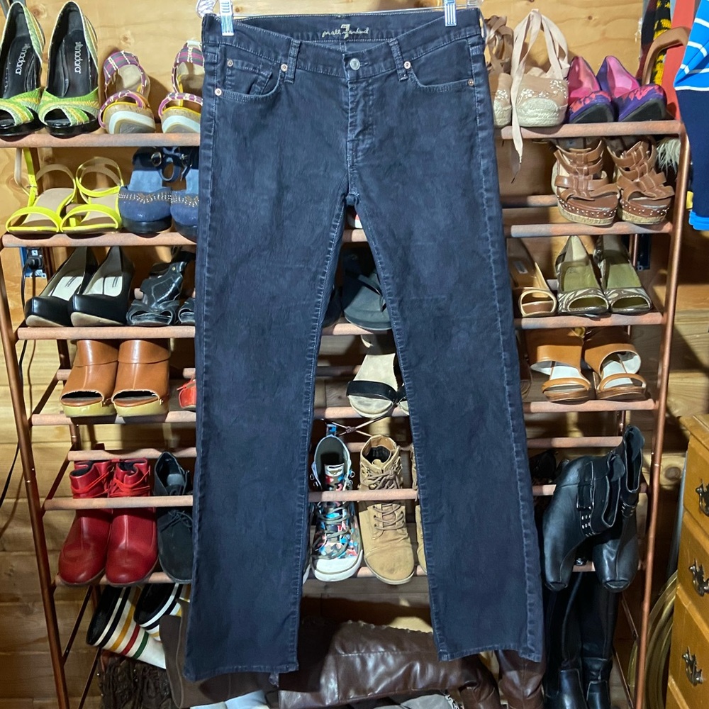 7 for All Mankind Black Corduroys